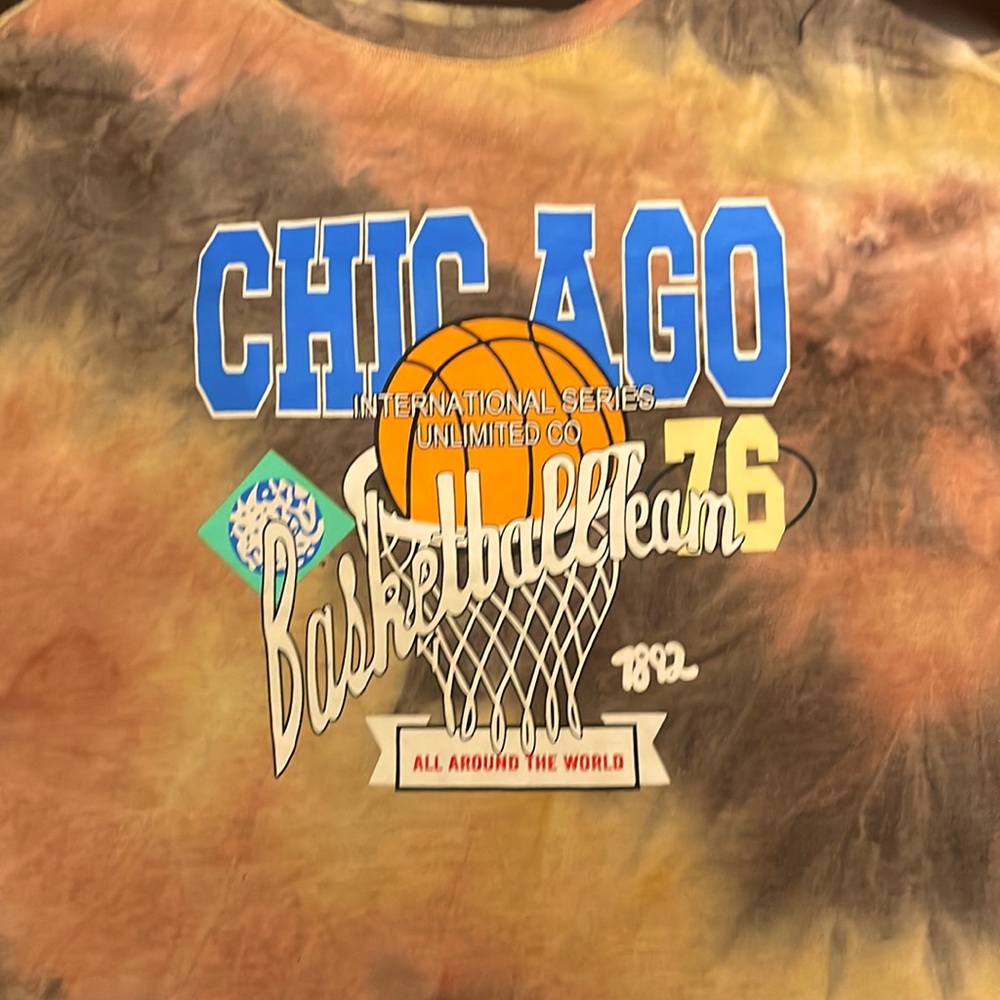 Tie dye basketball Chicago tshirt